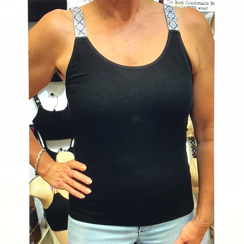 Strap-its snakeskin strap tank top S New